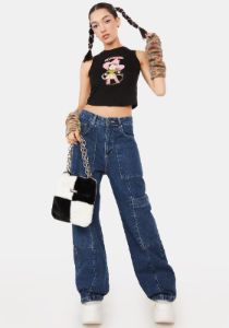 Black Cowgirl Baby Tank sold by Dolls Kill