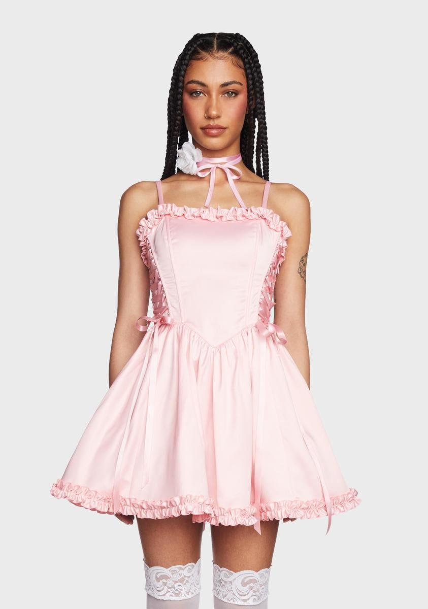 Takes The Cake Mini Dress - Light Pink sold by Dolls Kill