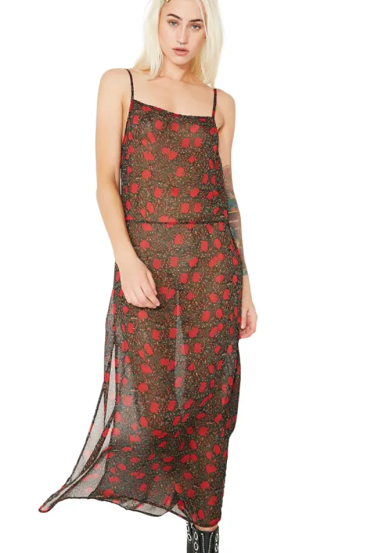 Bouquet Baby Sheer Maxi Dress sold by Dolls Kill