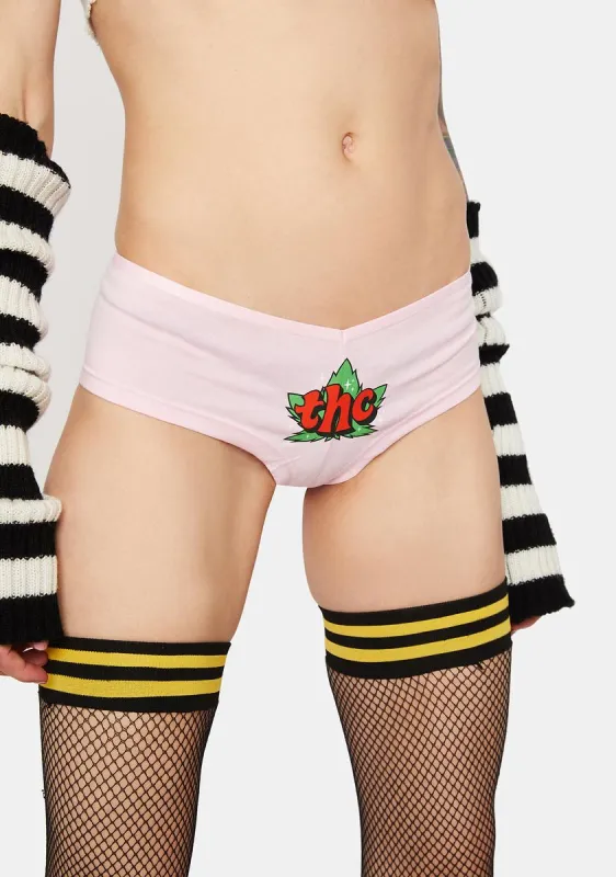 Pink THC Boy Shorts sold by Dolls Kill
