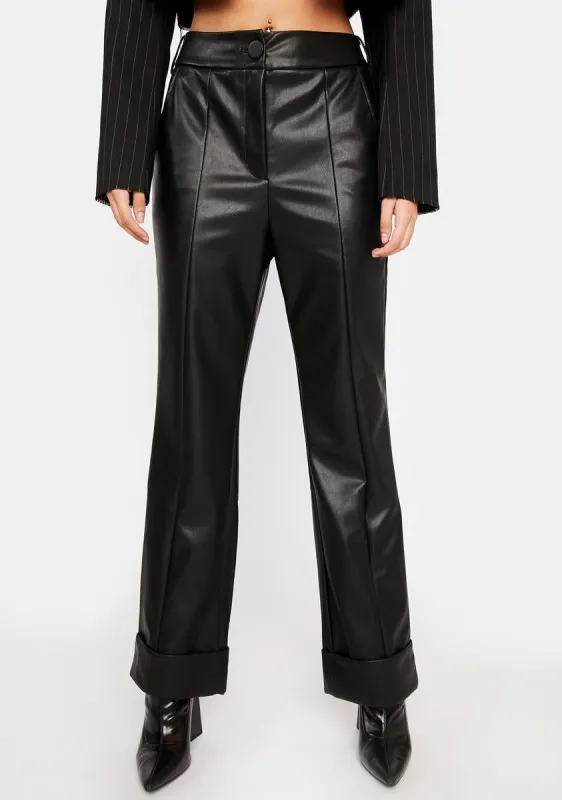 Violette Vegan Leather Trousers sold by Dolls Kill