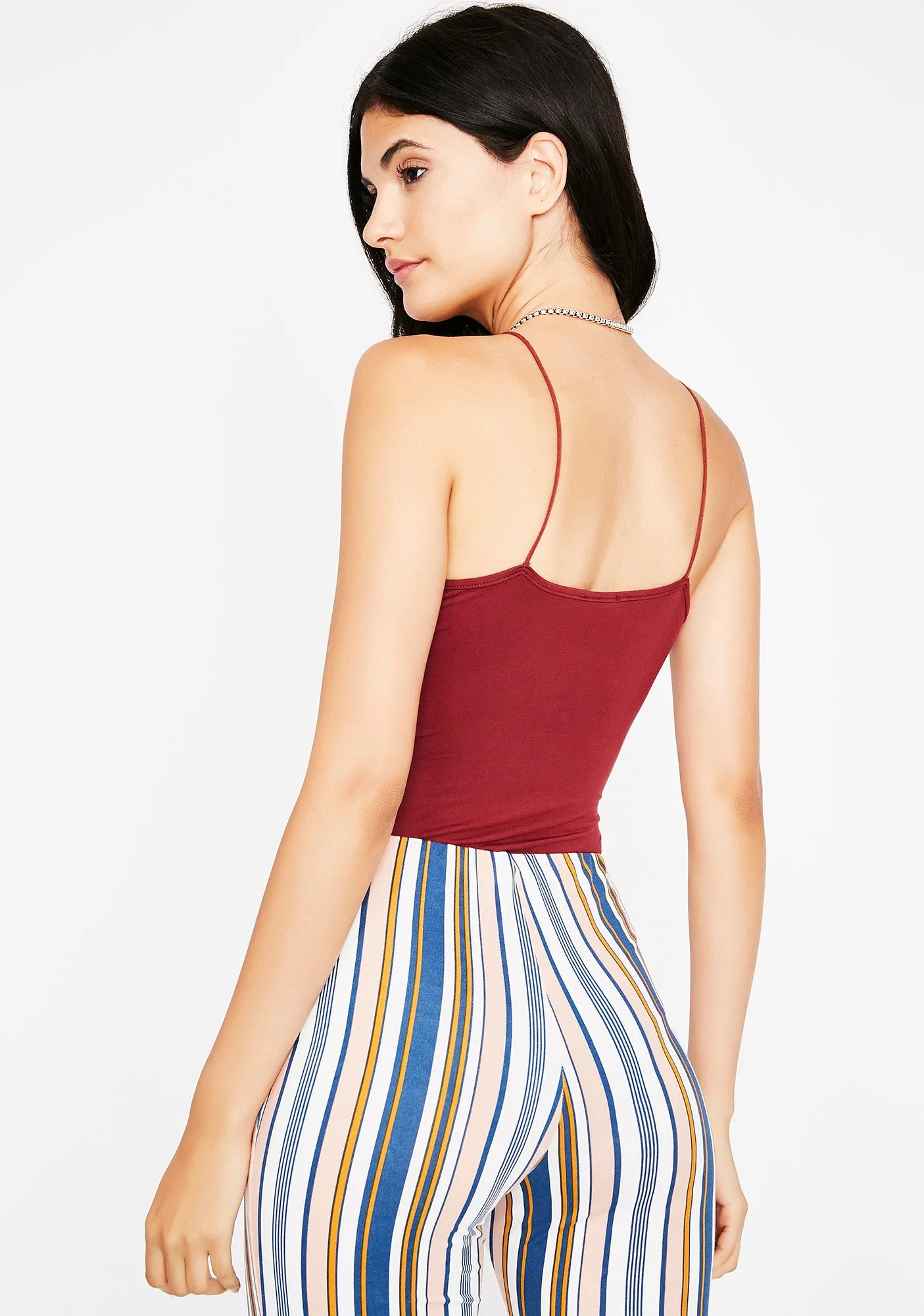 Wine Get It Girl Strappy Bodysuit sold by Dolls Kill product image thumbnail 4