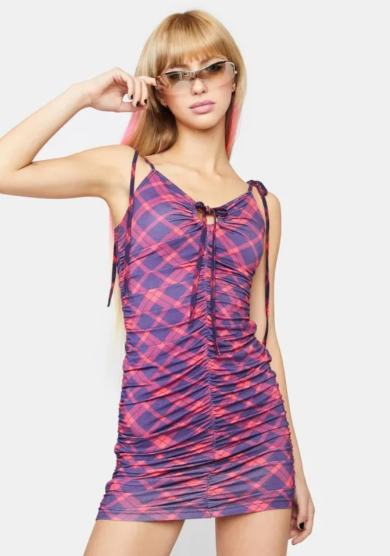 Maybe A Mirage Plaid Dress sold by Dolls Kill