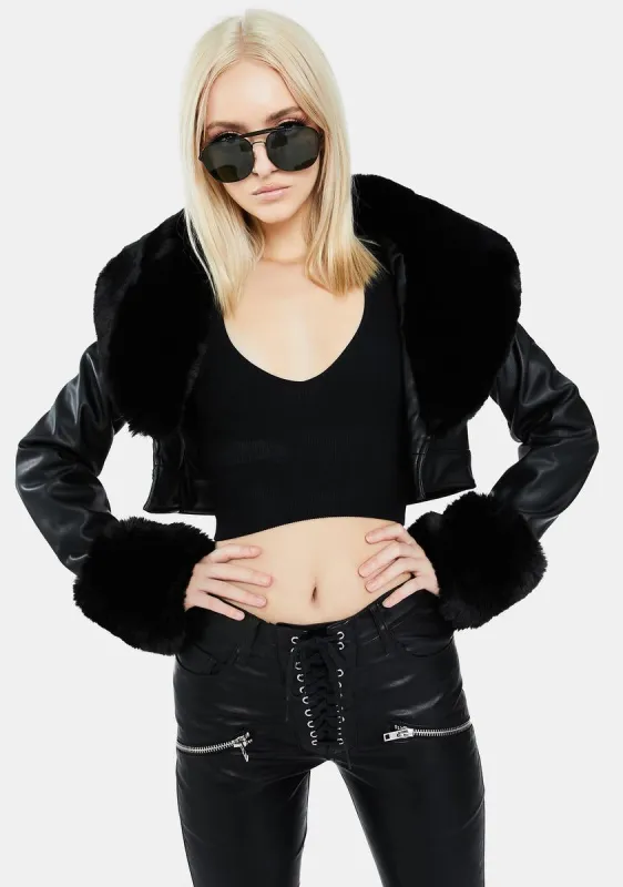 Giselle Black Coat sold by Dolls Kill
