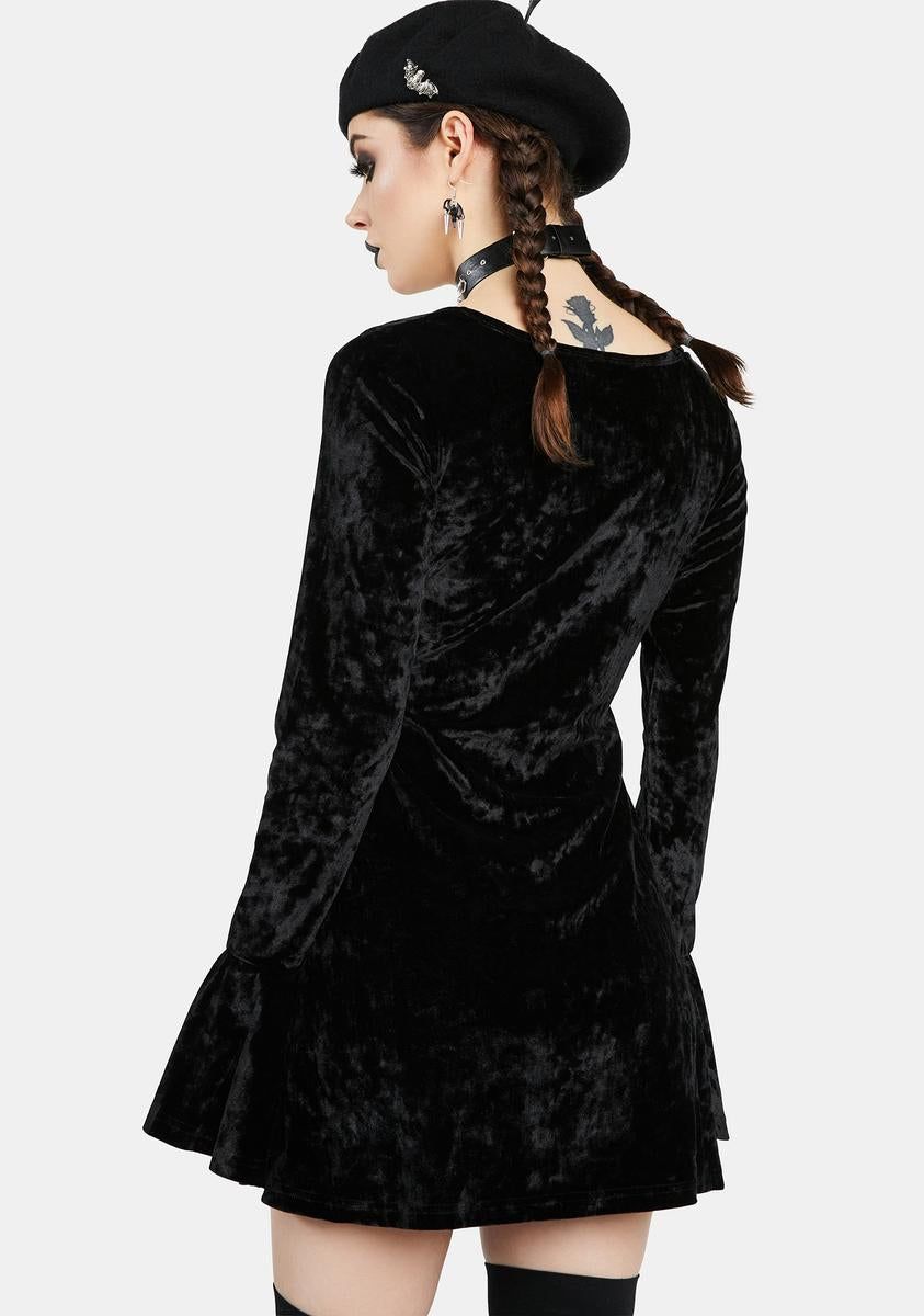 Mourning The Light Velvet Dress - Purple sold by Dolls Kill product image thumbnail 4