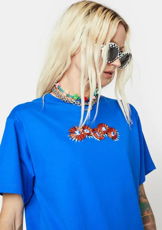 Embroidered Sunflower Logo Tee sold by Dolls Kill