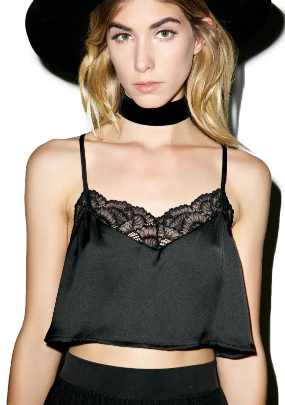 Between The Sheets Satin Tank sold by Dolls Kill