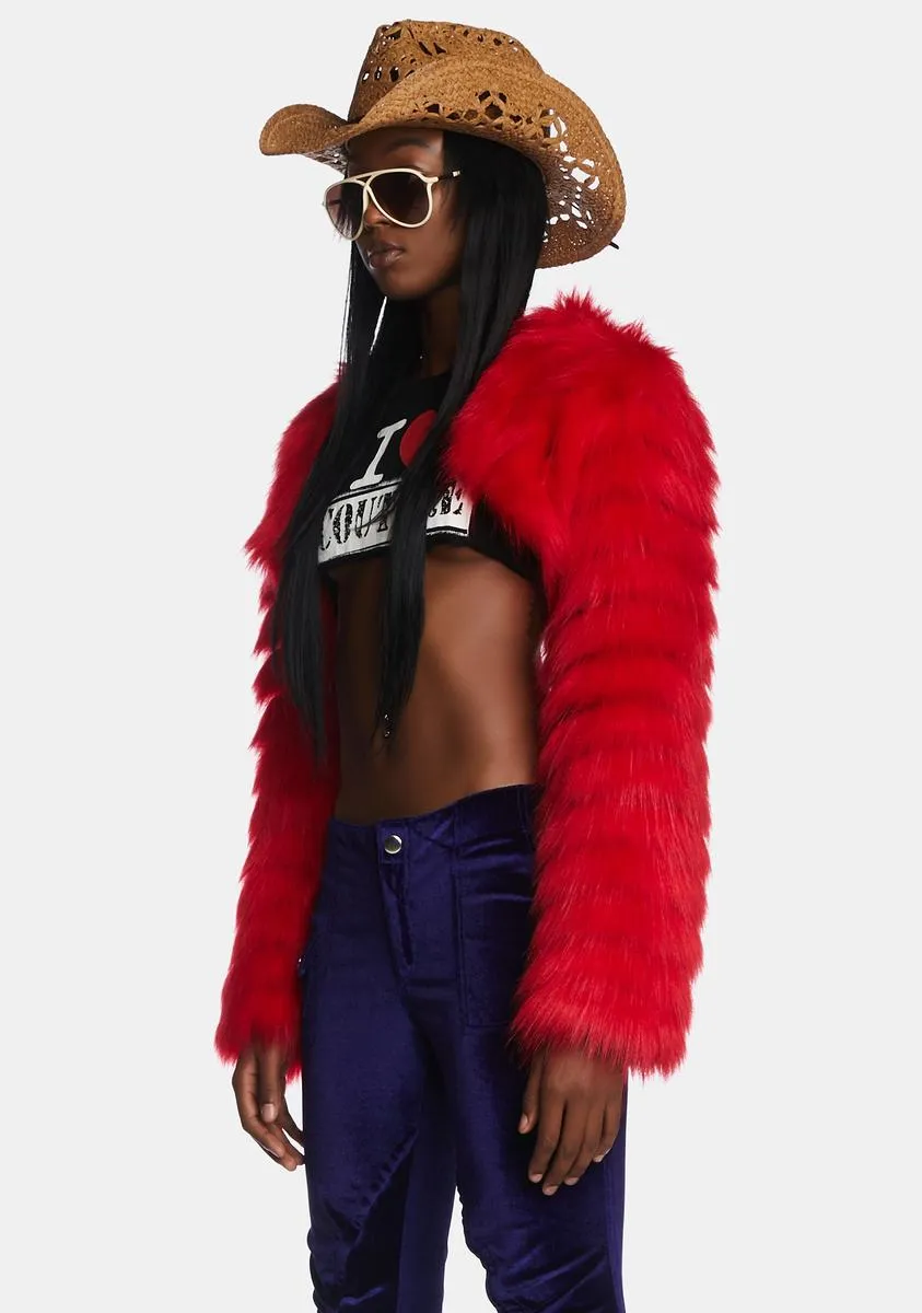Scarlett Faux Fur Shrug sold by Dolls Kill product image thumbnail 2