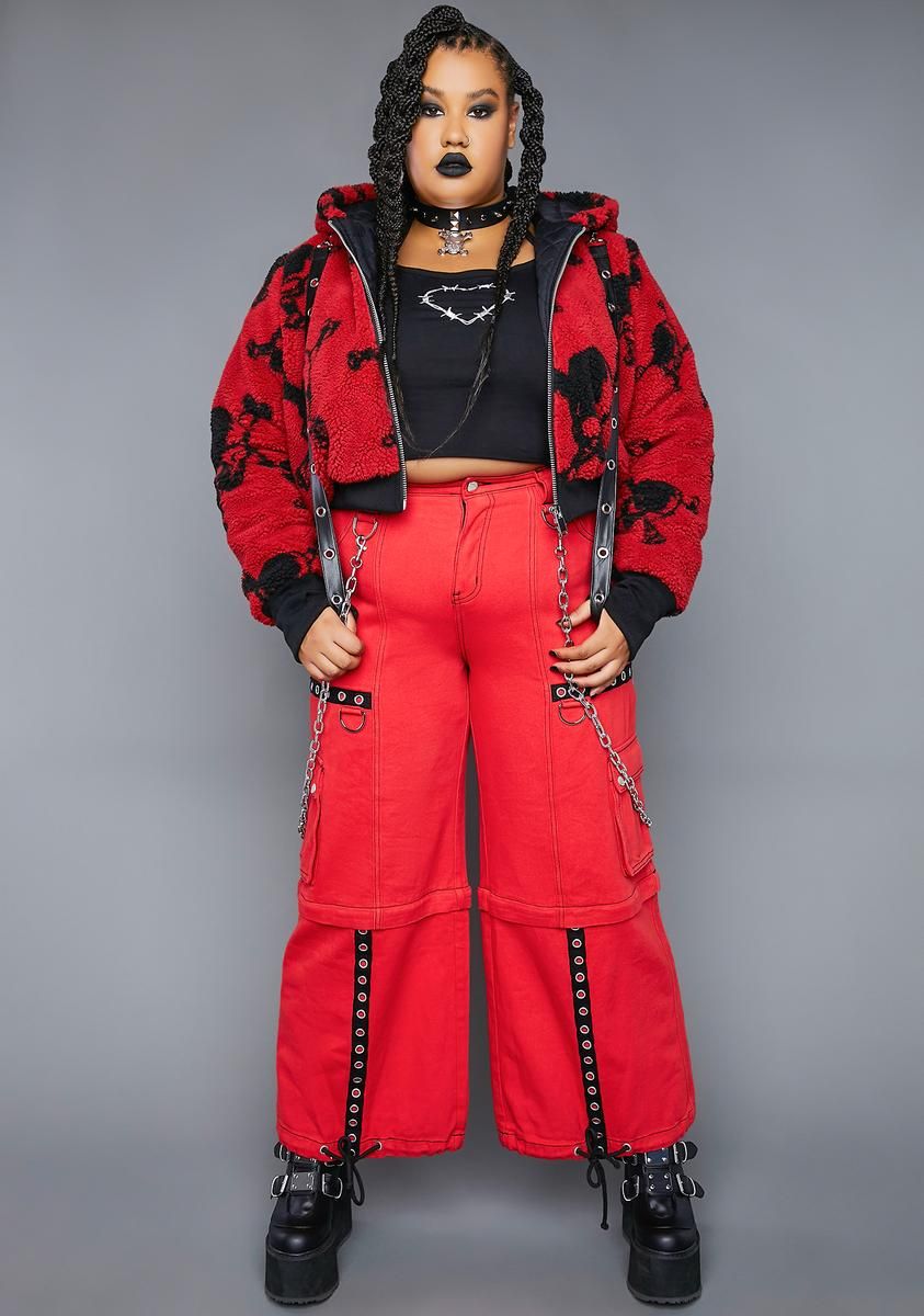 Plus Rouge Thick Skin Wide Leg Pants sold by Dolls Kill product image thumbnail 3