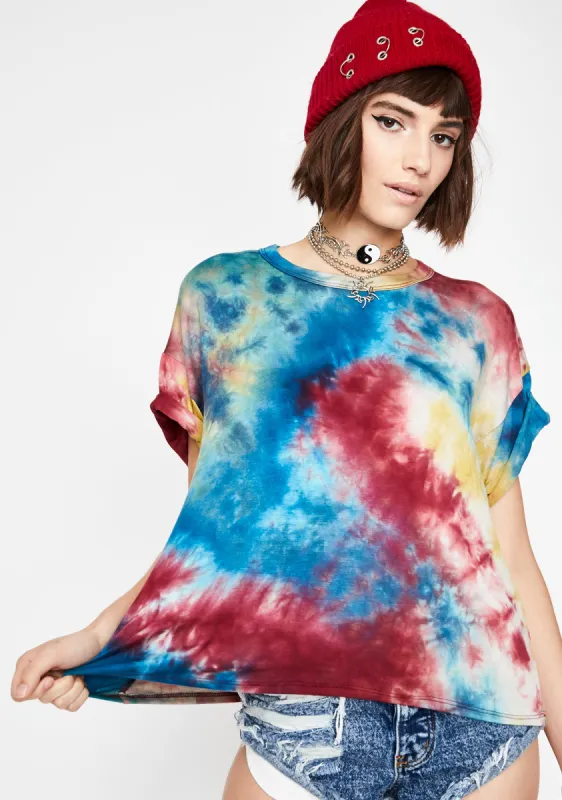 Get The Message Tie Dye Tee sold by Dolls Kill