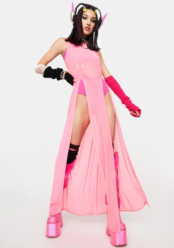 Heaven's Dancefloor Mesh Maxi Dress sold by Dolls Kill