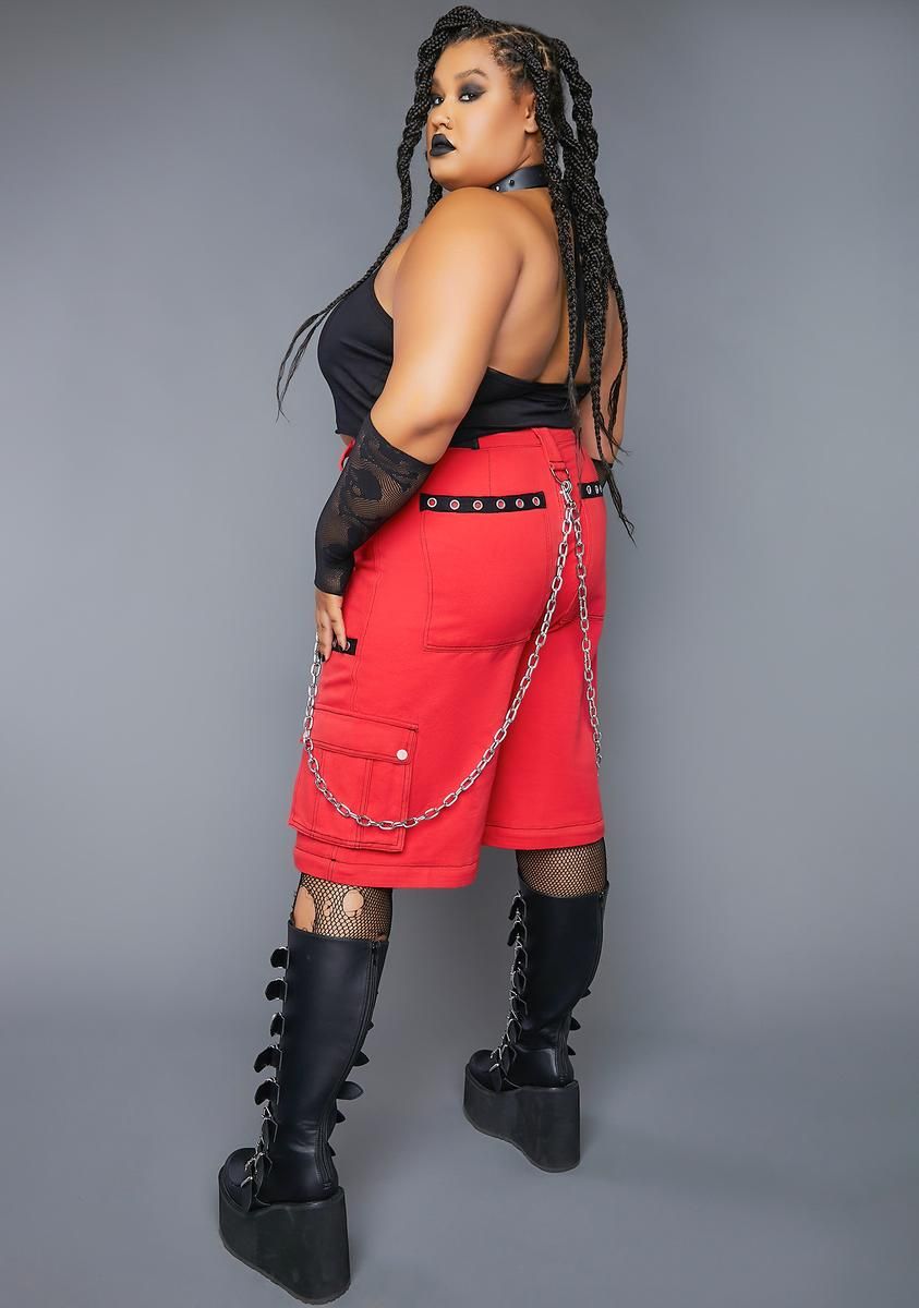 Plus Rouge Thick Skin Wide Leg Pants sold by Dolls Kill product image thumbnail 4