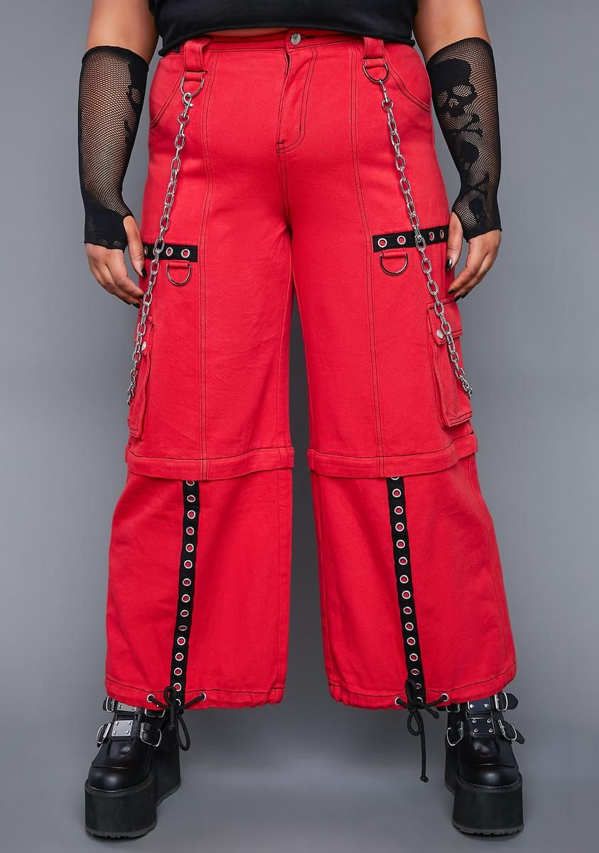 Plus Rouge Thick Skin Wide Leg Pants sold by Dolls Kill