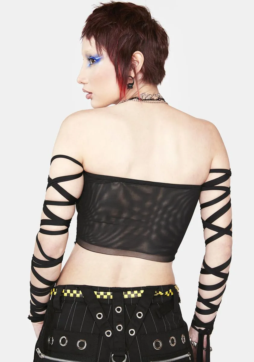 Glitch In Reality Crop Top sold by Dolls Kill product image thumbnail 4