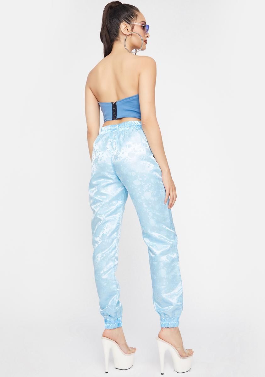 Sky Satin Lounge Pants sold by Dolls Kill product image thumbnail 4