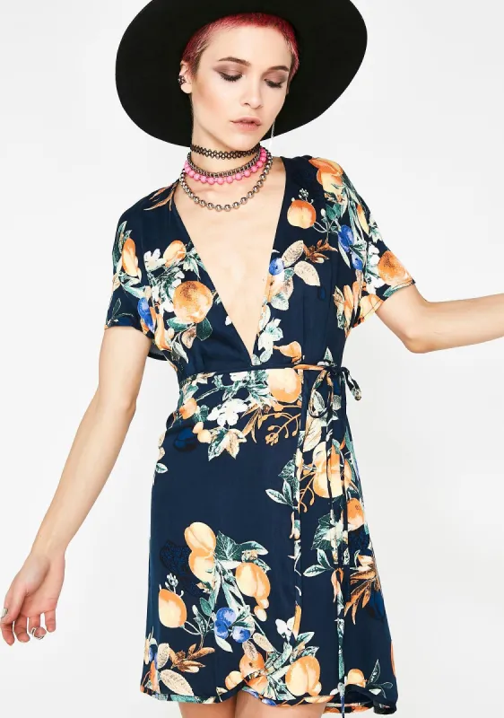 Citrine Queen Wrap Dress sold by Dolls Kill