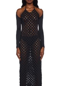 Knit Midi Dress With Sleeves sold by Dolls Kill
