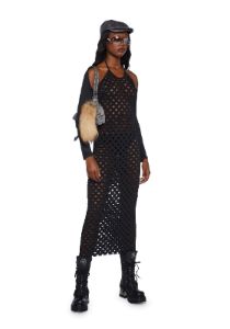 Knit Midi Dress With Sleeves sold by Dolls Kill
