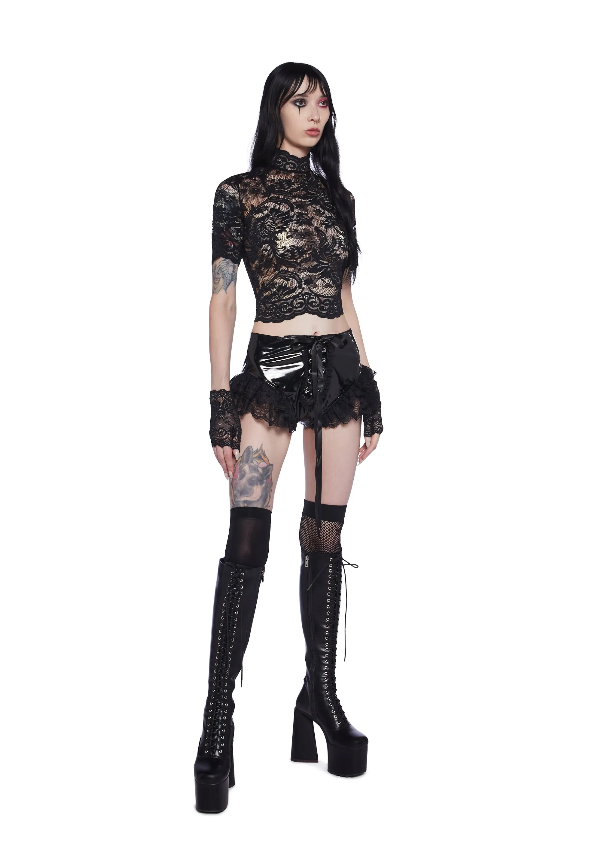 Midnight Ominous Trance Lace Top sold by Dolls Kill product image thumbnail 2