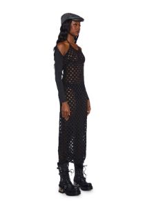 Knit Midi Dress With Sleeves sold by Dolls Kill