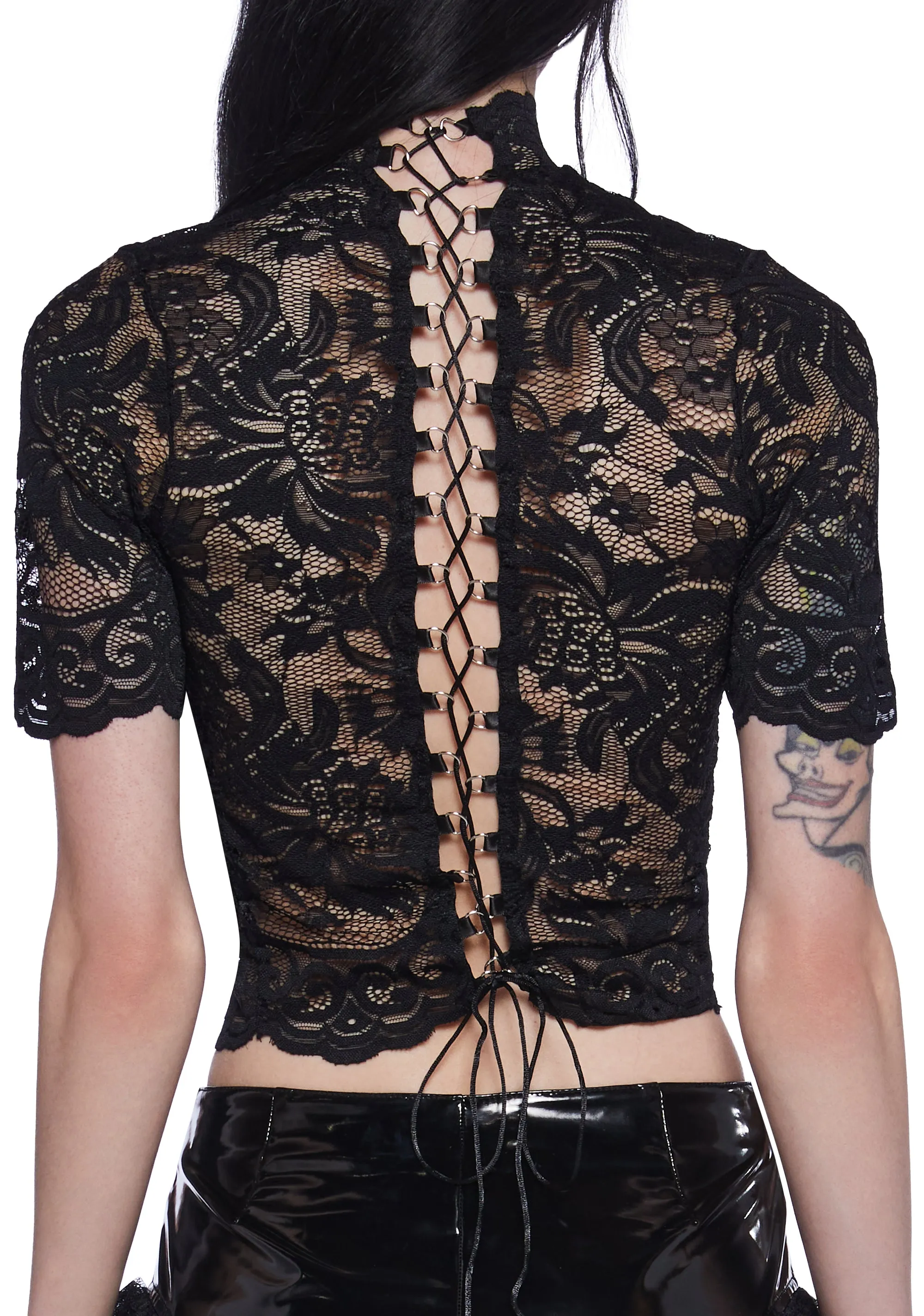 Midnight Ominous Trance Lace Top sold by Dolls Kill product image thumbnail 5