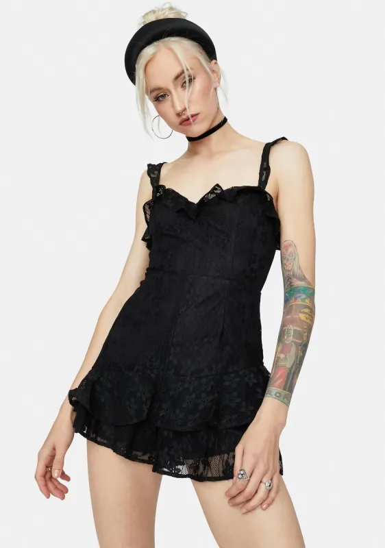 Jet Another Day Of Sun Lace Romper sold by Dolls Kill