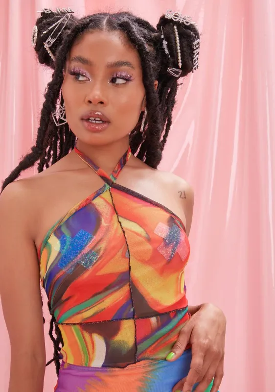 Rule The World Halter Crop Top sold by Dolls Kill