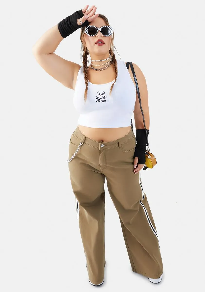 Plus Shred The Gnar Ribbed Crop Tank sold by Dolls Kill product image thumbnail 3