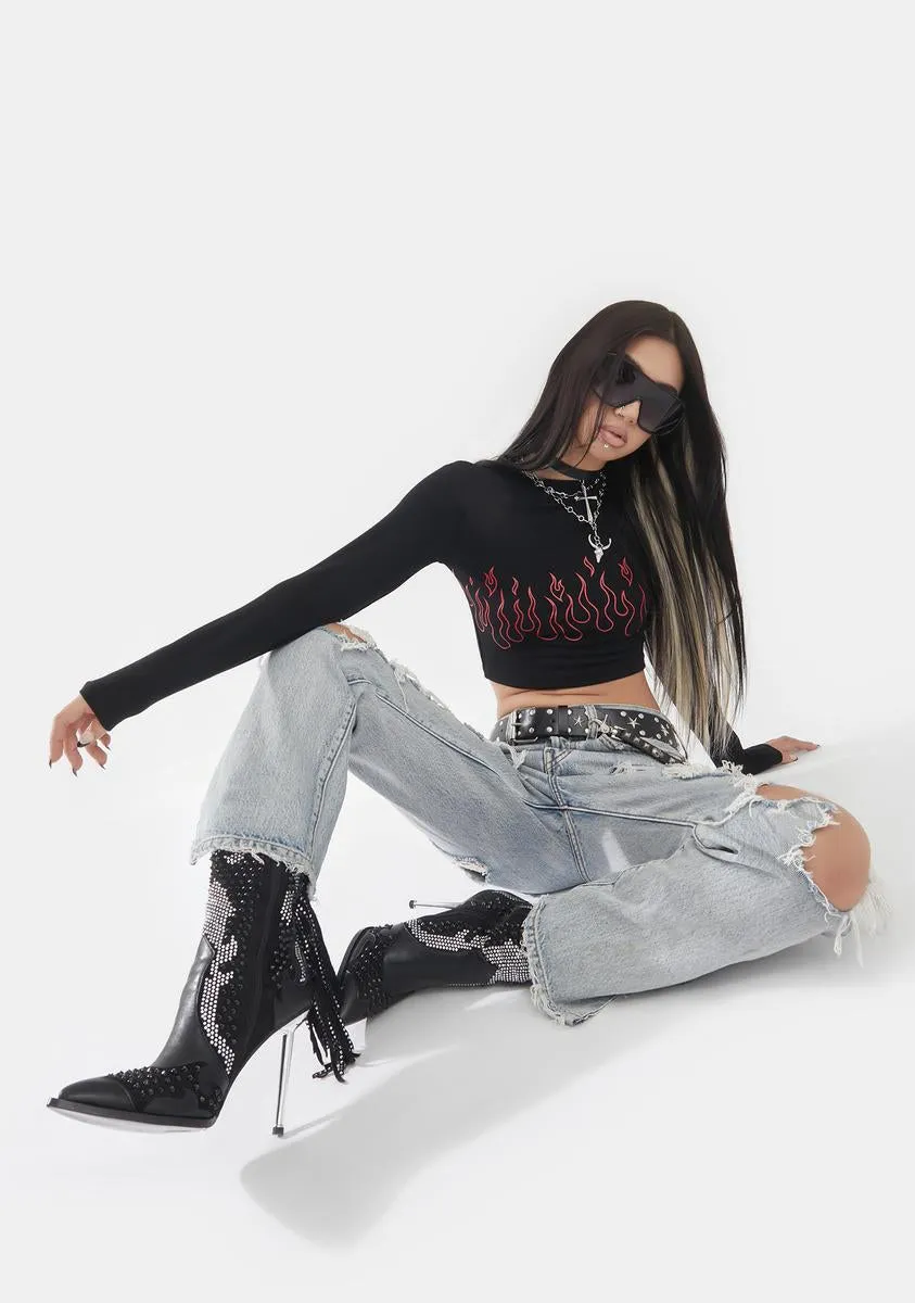 After The Burn Crop Top sold by Dolls Kill product image thumbnail 3