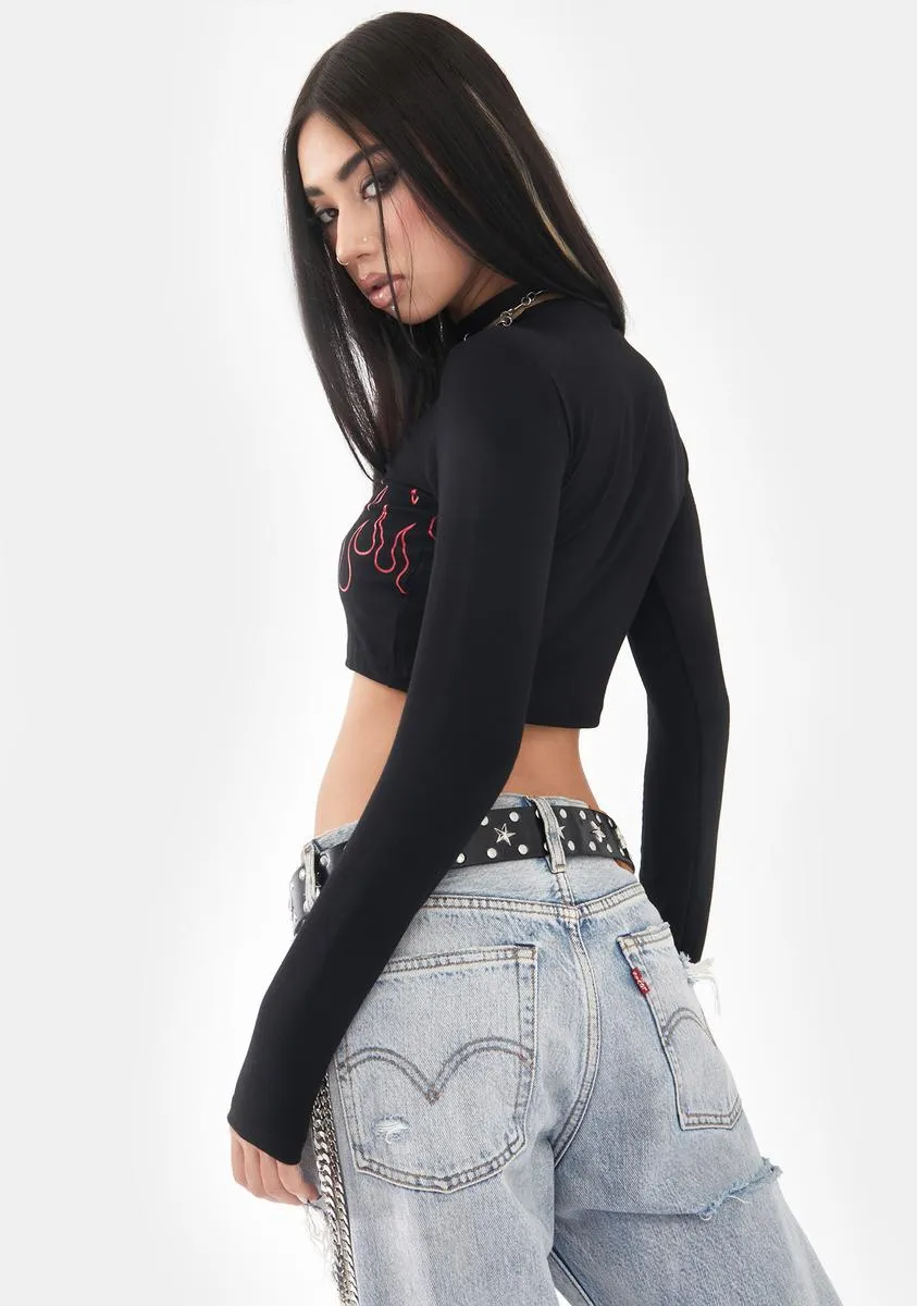 After The Burn Crop Top sold by Dolls Kill product image thumbnail 4