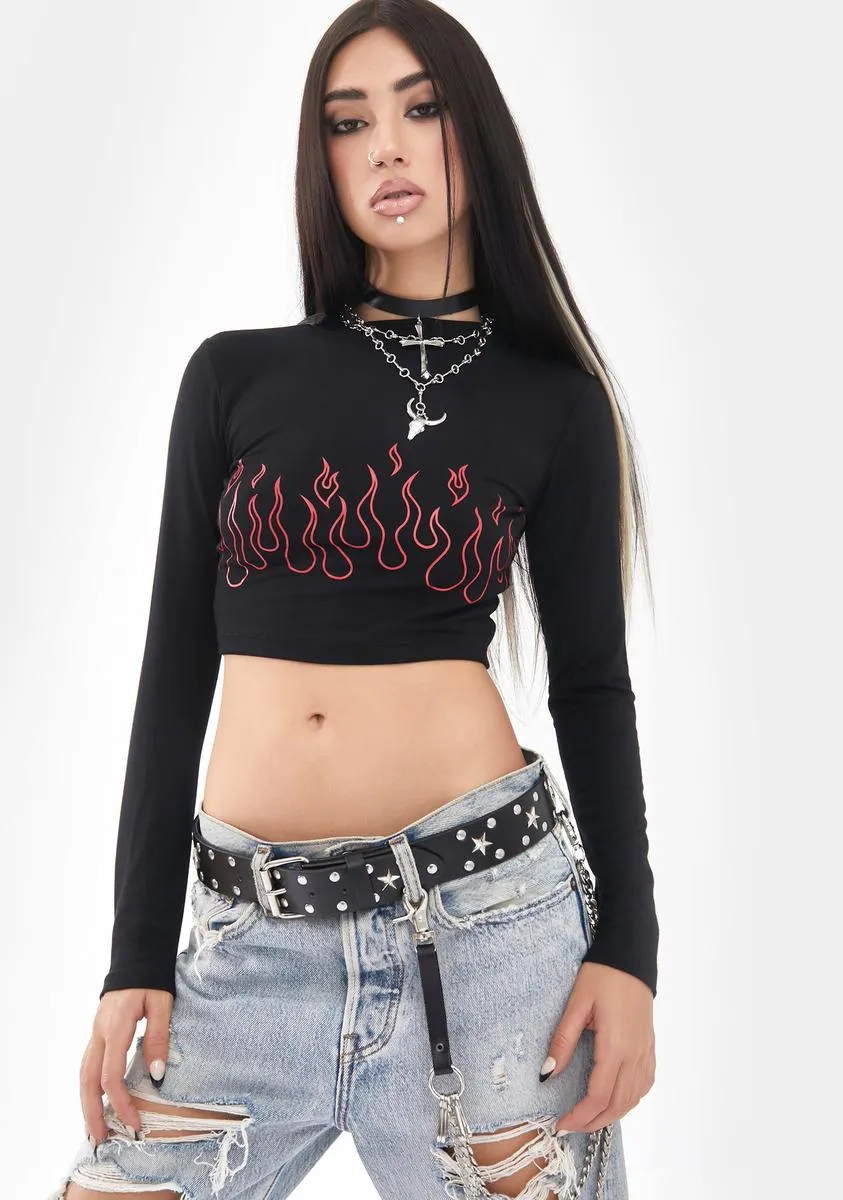 After The Burn Crop Top sold by Dolls Kill