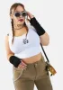 Plus Shred The Gnar Ribbed Crop Tank sold by Dolls Kill