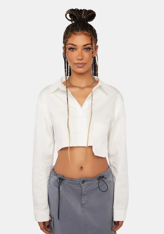 Cropped Pocket Detail Shirt sold by Dolls Kill