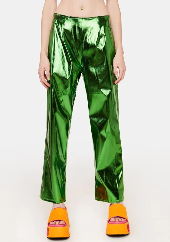 Envy Glad You Came Metallic Pants sold by Dolls Kill