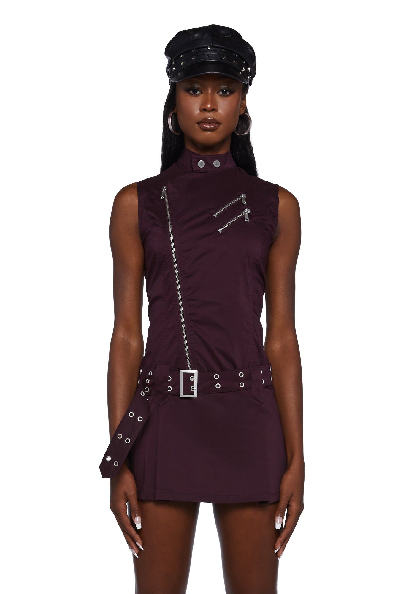 Claire Moto Mini Dress sold by Dolls Kill