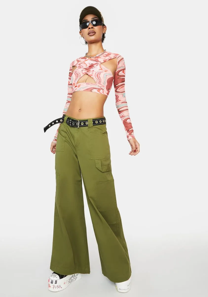 Good Aura Mesh Crop Top sold by Dolls Kill product image thumbnail 3