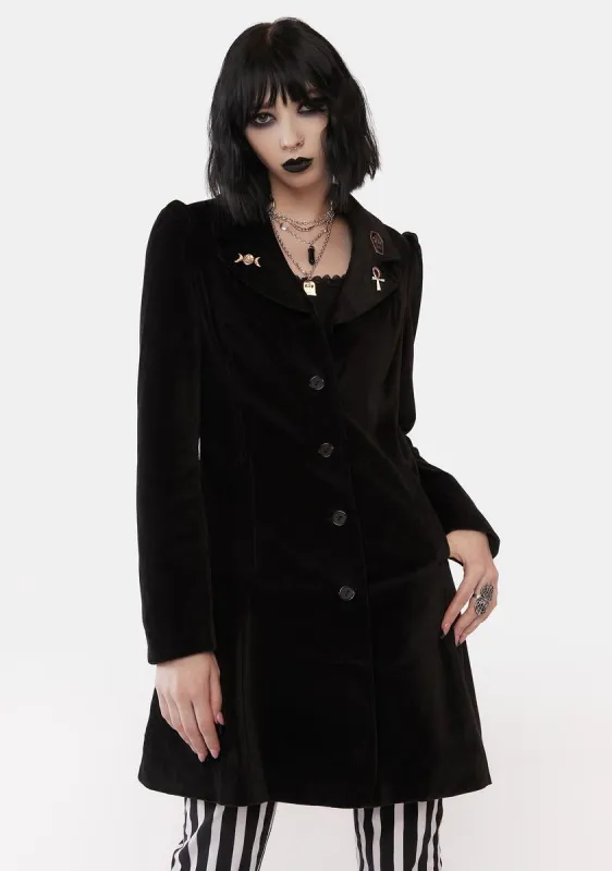 New Idols Velvet Coat sold by Dolls Kill