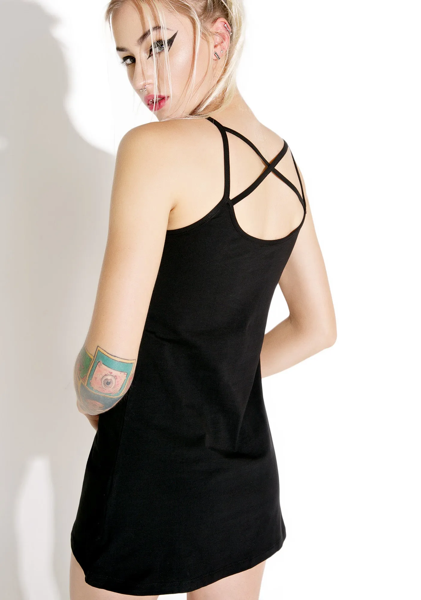 Black Moon Strappy Tank sold by Dolls Kill product image thumbnail 2