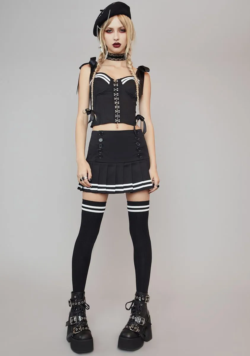 False Faith Pleated Mini Skirt sold by Dolls Kill product image thumbnail 3