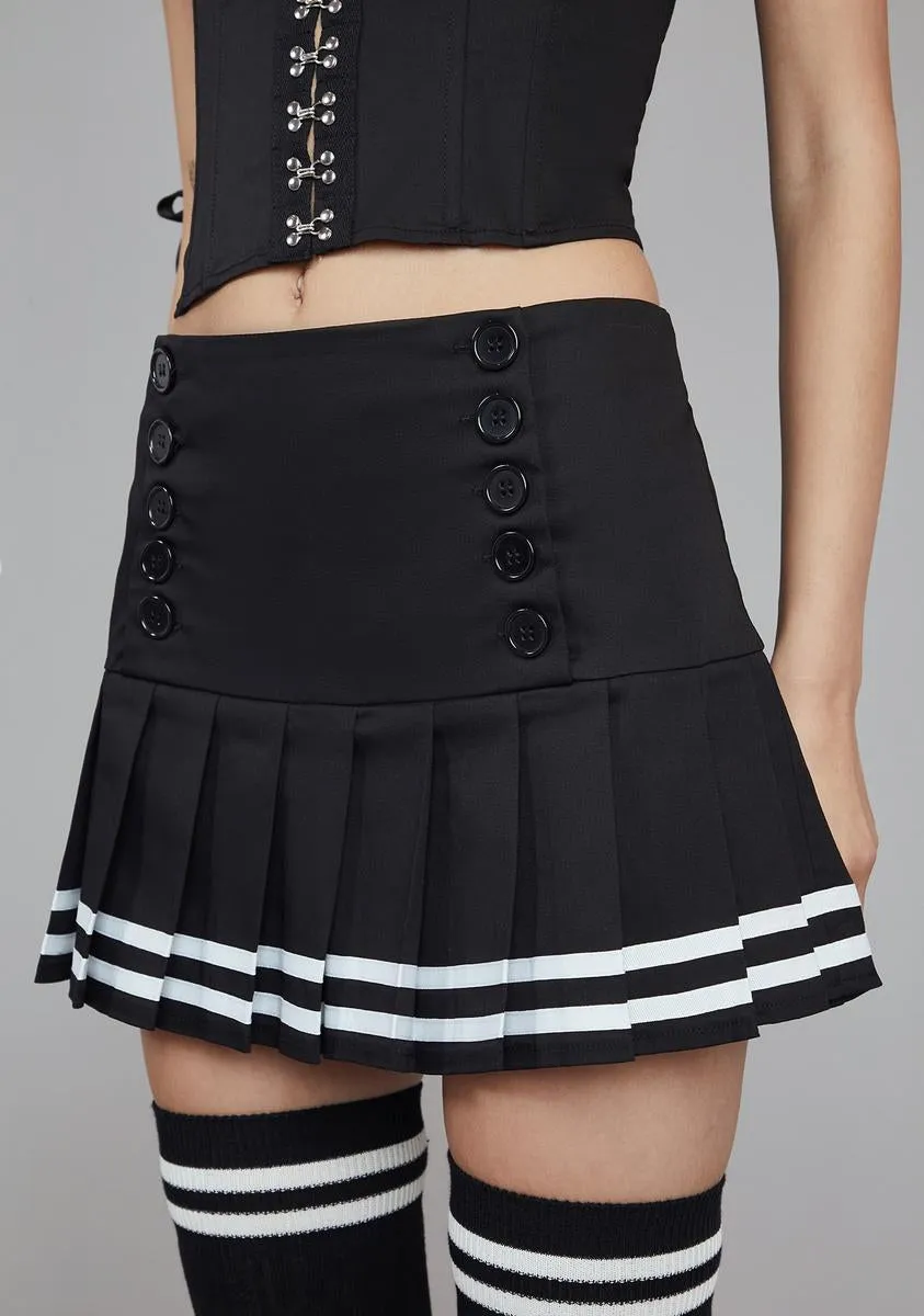 False Faith Pleated Mini Skirt sold by Dolls Kill