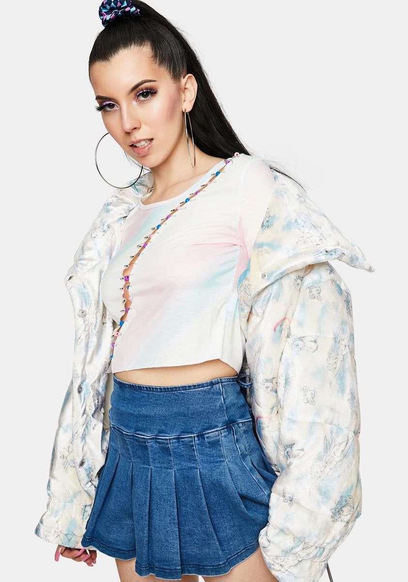 Rainbow Pin Long Sleeve Top sold by Dolls Kill product image thumbnail 2