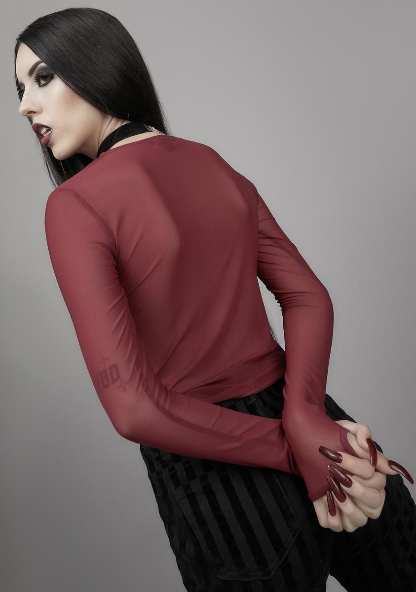 Blood Moon Rising Mesh Top sold by Dolls Kill product image thumbnail 4