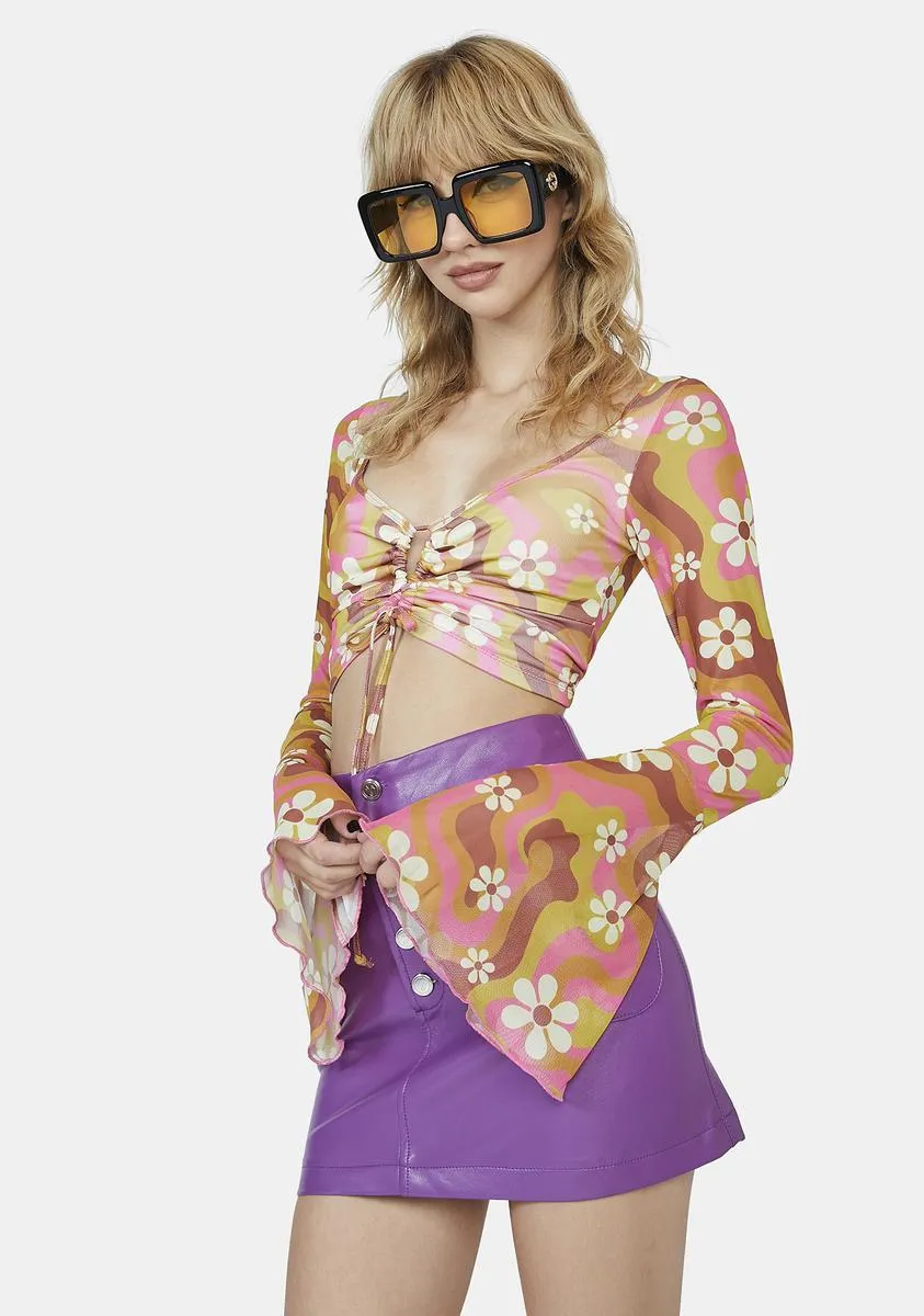 Misty Morning Floral Crop Top sold by Dolls Kill product image thumbnail 2