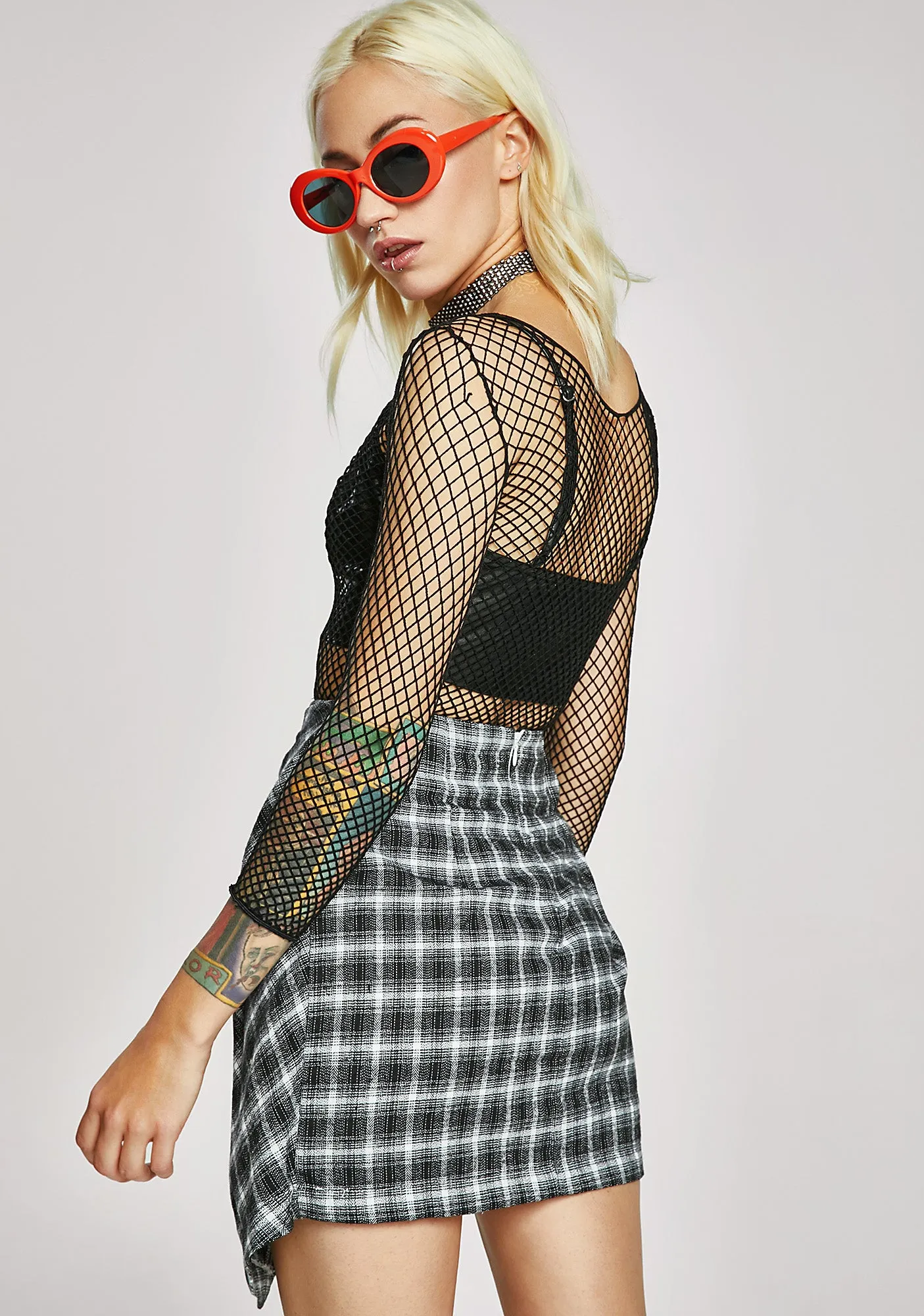 Study Buddy Plaid Skirt sold by Dolls Kill product image thumbnail 4