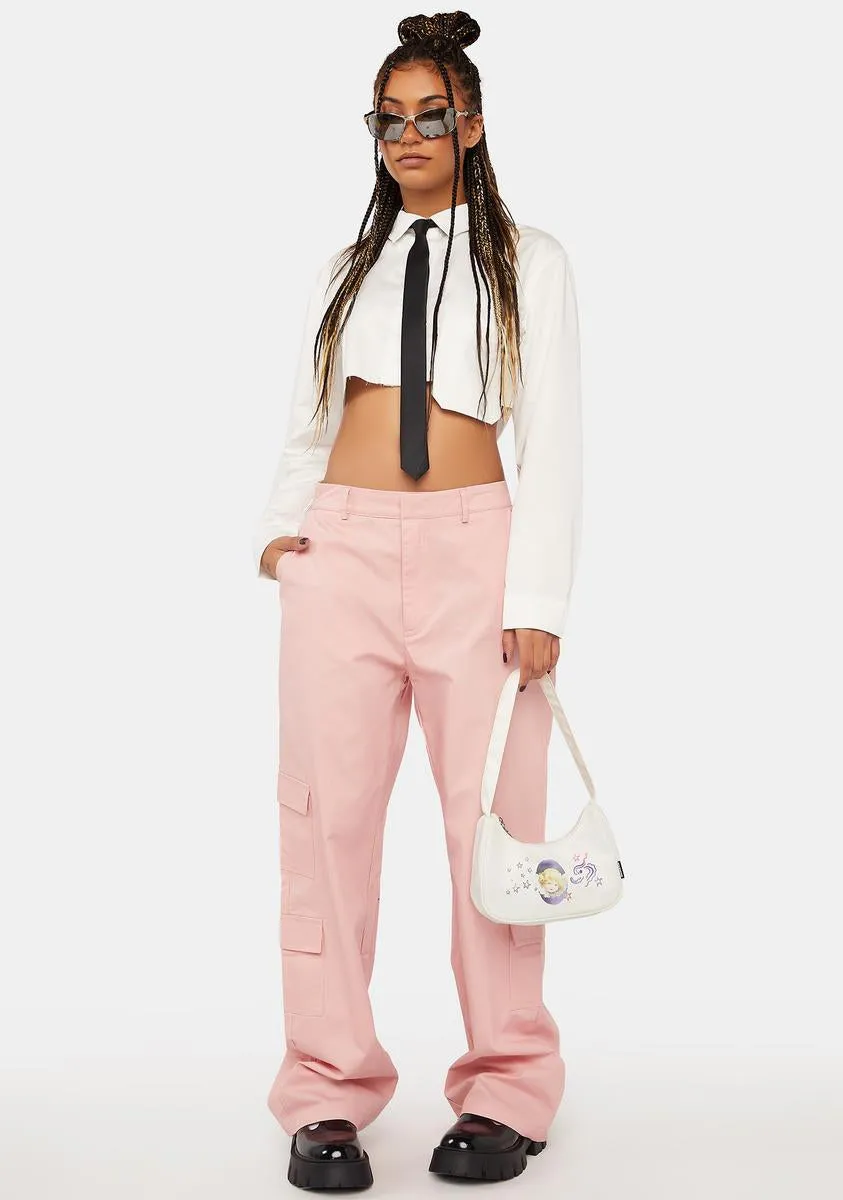 Pink Y2K Cargo Pants sold by Dolls Kill product image thumbnail 2