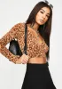 Leopard Kayak Wrap Top sold by Dolls Kill