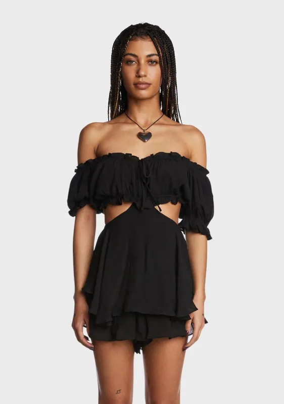 Meet Cute Ruffled Romper sold by Dolls Kill