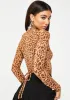 Leopard Kayak Wrap Top sold by Dolls Kill