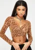 Leopard Kayak Wrap Top sold by Dolls Kill