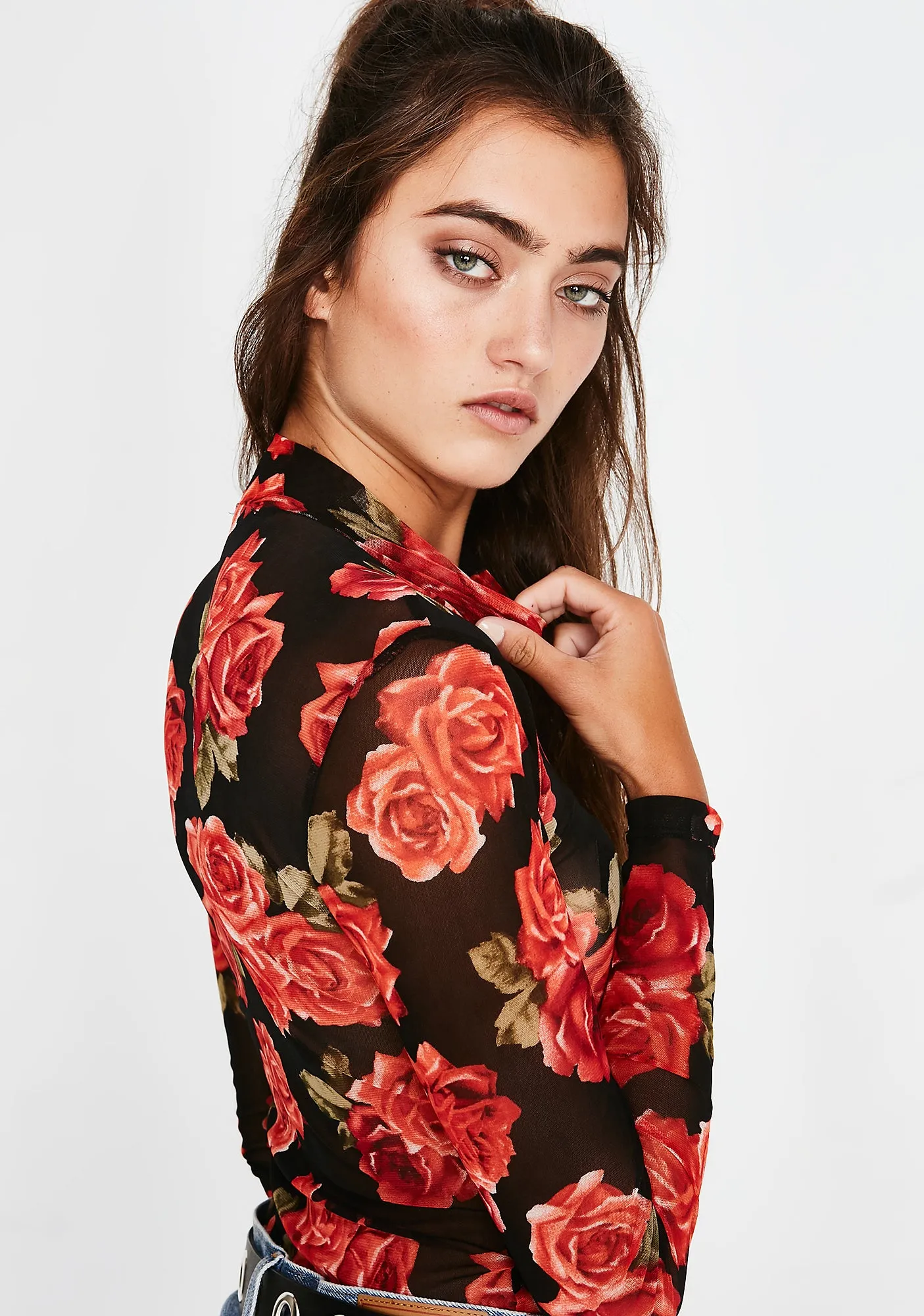 Bed Of Roses Sheer Top sold by Dolls Kill product image thumbnail 4